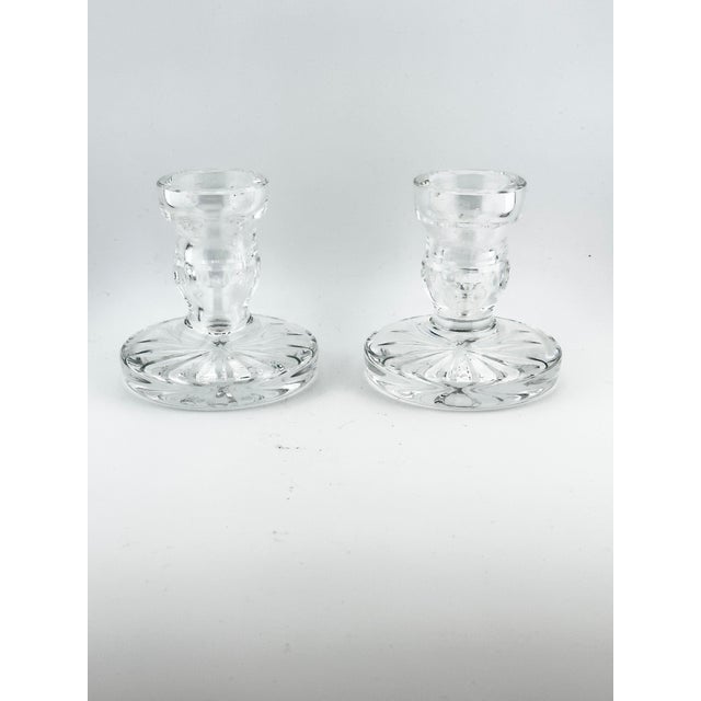 Beautiful vintage candleholders. Cut crystal design. Made by Waterford. Perfect to use on a dining table or mantle. This...