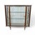 Brown Mid-Century Formica and Curved Glass Display Bar with Etched Design For Sale - Image 8 of 8