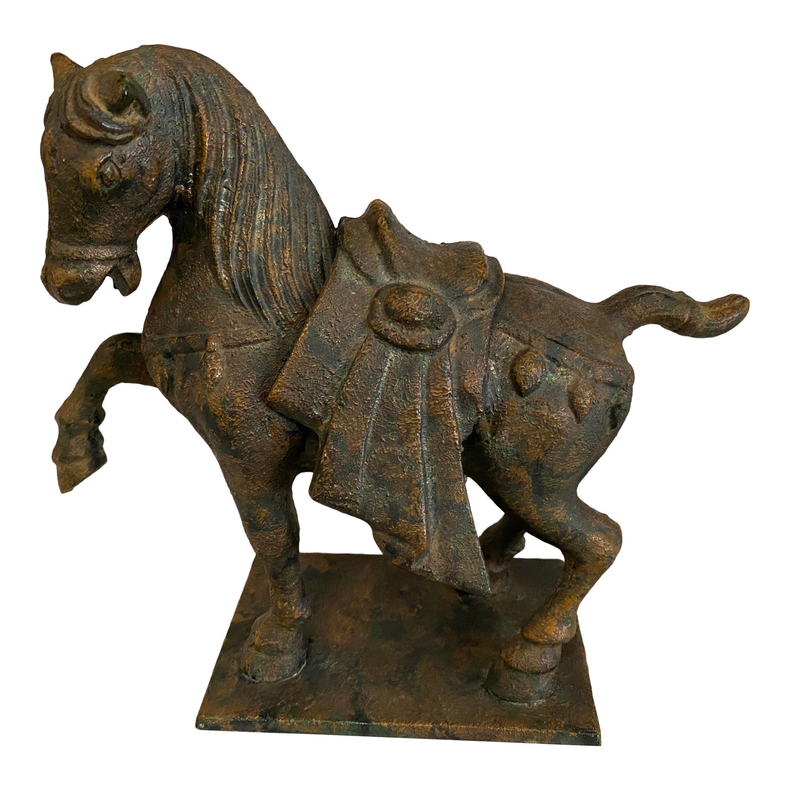 Vintage Chinese Cast Iron Tang Horse Chairish