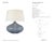 AERIN by Visual Comfort Signature Rana Medium Wide Table Lamp in Polar Blue Crackle with Linen Shade Designer: AERIN...