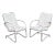 Vintage Starburst Pie Crest Metal Outdoor Patio Springer Lounge Chairs - a Pair For Sale
