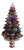 Jewel Tone Christmas Tree Lamp Finial on Brass Hardware For Sale