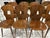 Set of eight vintage 1970s Baumann French bistro dining chairs. Seats and backs in post-formed beechwood, splayed legs....