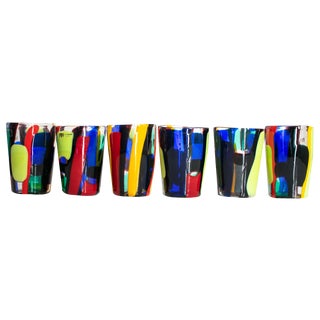 Mondrian Drinking Glasses by Nicola Moretti, 2000s, Set of 6 For Sale