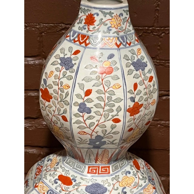 Vintage 23" Chinese Wucai Octagonal Double Gourd Dragon Vase Jiajing Mark For Sale In San Francisco - Image 6 of 6