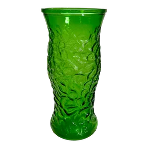 1960’s Textured Green Hoosier Glass Vase