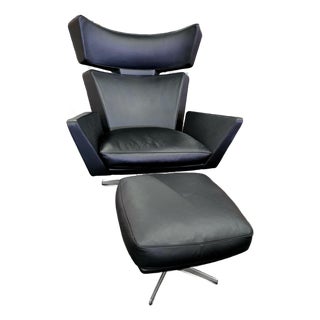 Oksen Fritz Hansen Lounge Chair W/ Ottoman For Sale