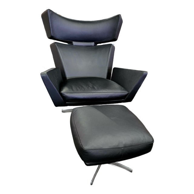Oksen Fritz Hansen Lounge Chair W/ Ottoman For Sale