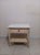 1970s Hollywood Regency Style Allegro One Drawer Cream Wood Nightstand Faux Bamboo For Sale - Image 4 of 8