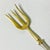 Antique Hollywood Regency English Baroque Brass and Silverplate Serving Fork. For Sale - Image 4 of 9
