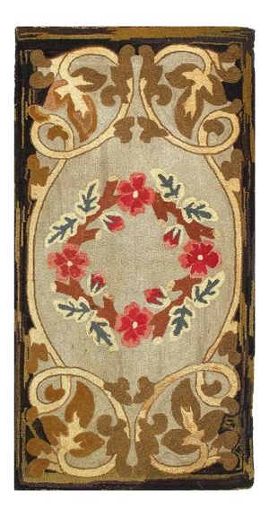 Antique American Hooked Rug 2'7'' X 4'11''