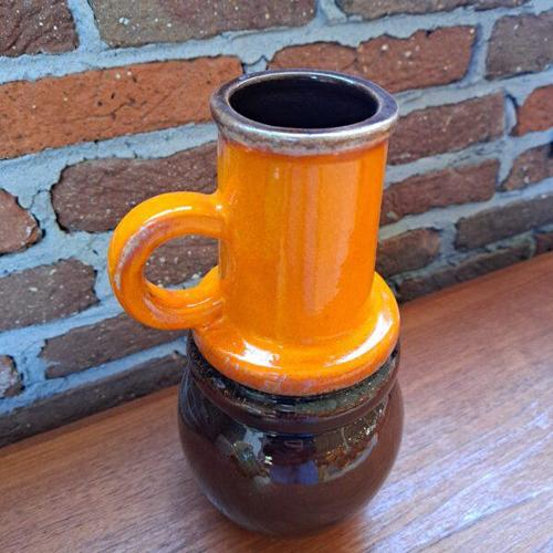 Tall Glazed Terracotta Vase, West Germany, 1970s For Sale - Image 4 of 4