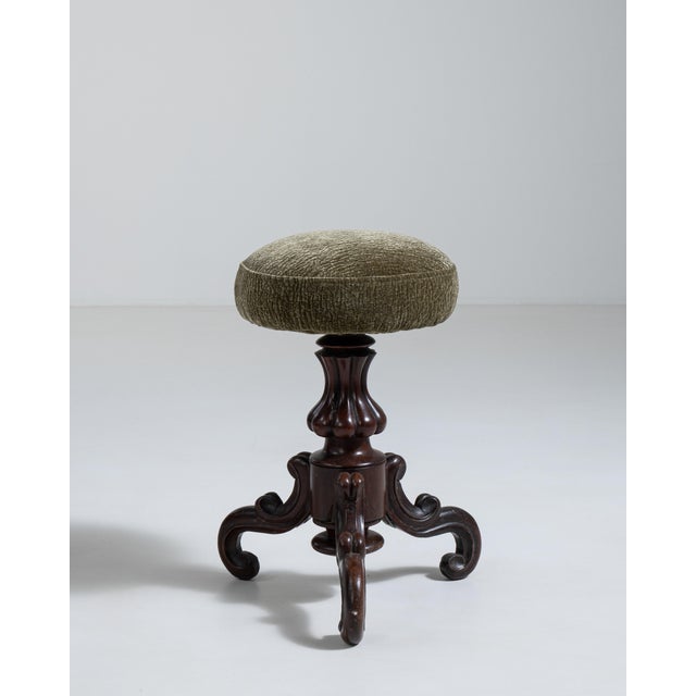 French Swivel Piano Stool, Antique, France, Late 19th Century For Sale In Greensboro - Image 6 of 18