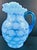 Vintage Fenton Blue Opalescent Coin Spot Glass Pitcher and 4 Tumblers Set For Sale In Miami - Image 6 of 17