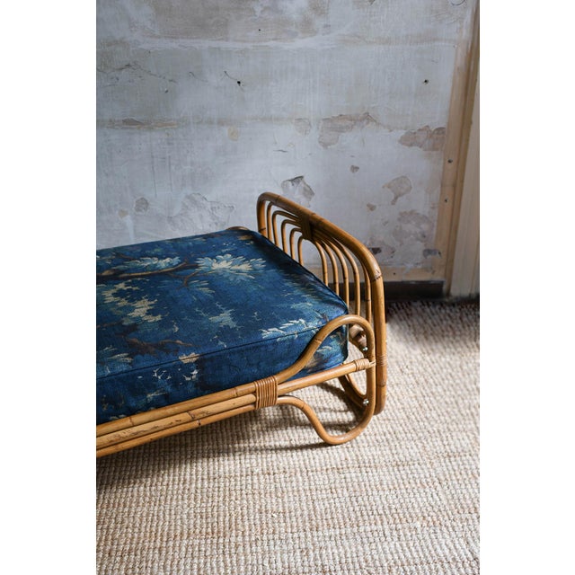 Bamboo and Wicker Daybed, 1960s For Sale - Image 4 of 6