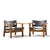Børge Mogensen for Fredericia Mid Century Oak and Leather Spanish Chairs - Pair Each chair measures: 32.5 wide x 24 deep x...