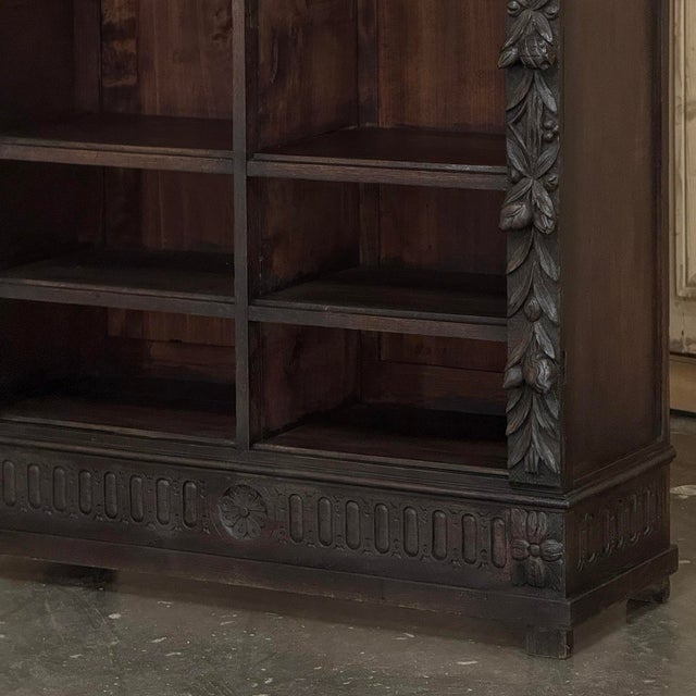 19th Century Renaissance Revival Carved Oak Barrister's Bookcase For Sale - Image 10 of 18