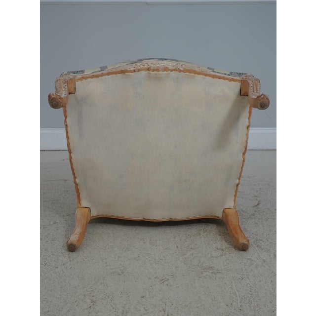 Pair Vintage French Louis XV Carved Open Arm Library Chairs For Sale - Image 18 of 18