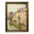 1930s French Watercolor of Sun-Drenched Houses in Period Gilt Frame For Sale