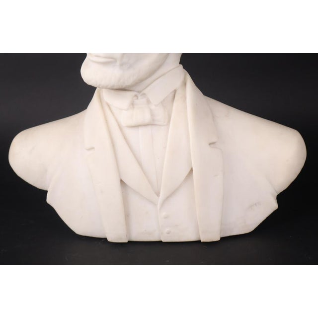 Early 20th Century Early 20th Century Marble Bust of Abraham Lincoln For Sale - Image 5 of 8