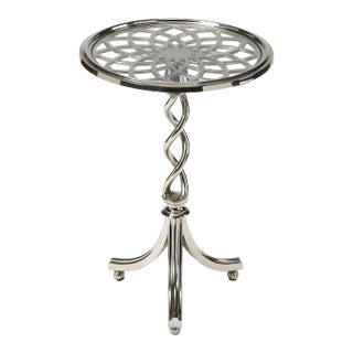 Isidora Modern Accent Table, Silver For Sale