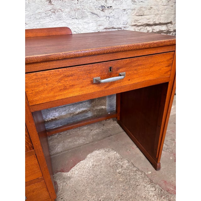 Vintage Desk in Wood & Metal For Sale - Image 5 of 9