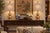 Early 20th Century Antique Chinoiserie Brass Double-Gourd Lamps With Taupe Pagoda Shades, Pair For Sale - Image 5 of 7