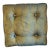 Modern Tufted Designer Accent Pillow in Aqua Blue & Gold Wavy Stripe Fabric For Sale