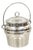 Vintage Fisher K308 Modern Silver Plated Lidded Ice Bucket With Glass Liner For Sale