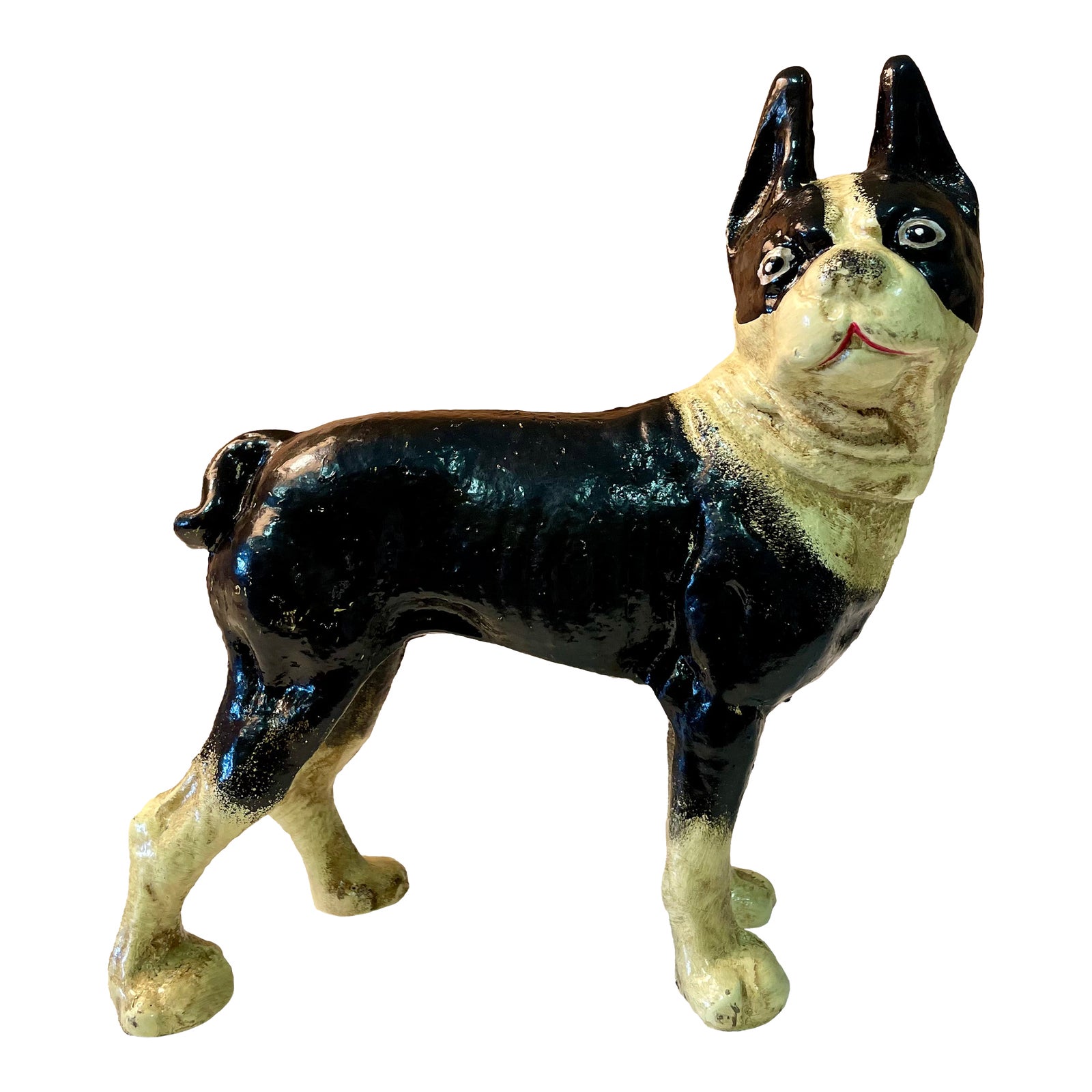 Antique Cast Iron Boston Terrier Dog Doorstop Chairish