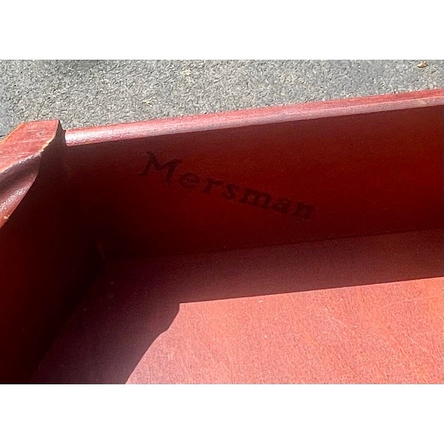 Brown 1950s Mersman 7494 Vintage Drum Pedestal Table For Sale - Image 8 of 16