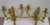 Late 19th Century Pair of Rococo Style Gilt Bronze Three Arm Wall Candelabra Sconces For Sale - Image 4 of 7