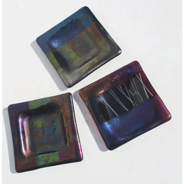 Dichroic Glass Desk Trays - Set of 3 For Sale - Image 9 of 9