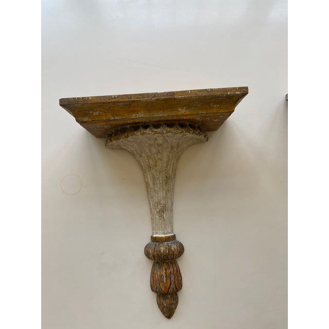 Wood Pair of Wall Brackets For Sale - Image 7 of 12