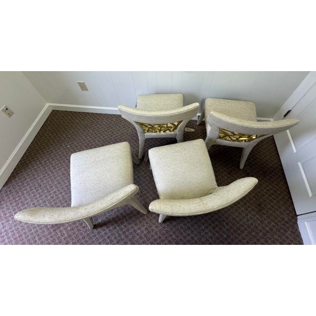 Baker Furniture Company Baker Furniture Luxe Filigree Dining Side Chair- Set of 4 For Sale - Image 4 of 11