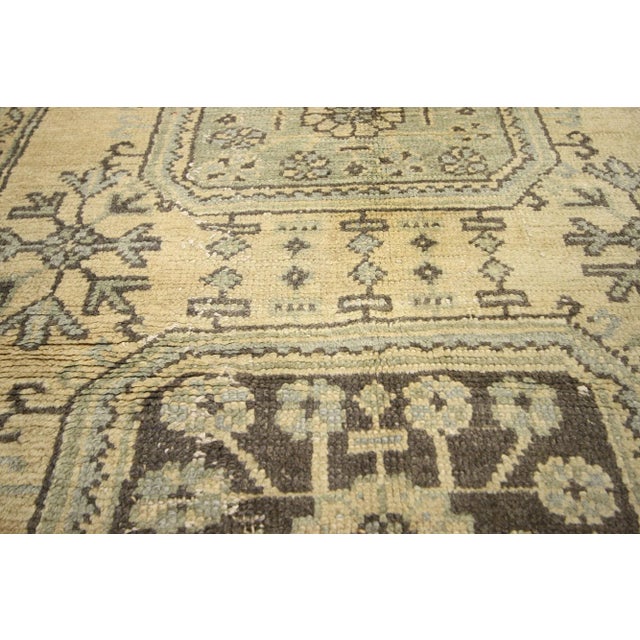 Vintage Turkish Oushak Hallway Runner - 04'09 X 10'09 For Sale - Image 4 of 7