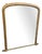 Large Antique 19th Century English Carved Gilt Wood and Gesso Arched Top Overmantle Mirror For Sale