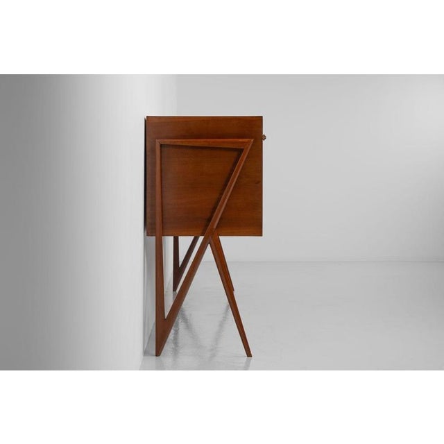 Brown High Sideboard from La Permanente Mobili Cantù, Italy, 1950s For Sale - Image 8 of 18