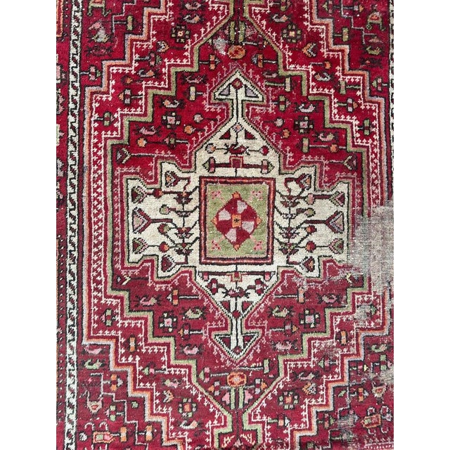 Red Mid-Century Hamadan Rug, 1950s For Sale - Image 8 of 18