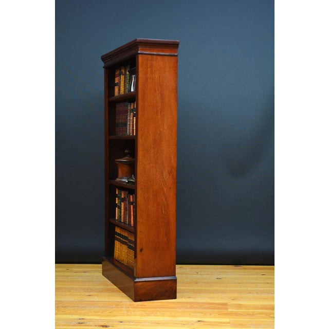 Victorian Mahogany Open Bookcase, 1880 For Sale - Image 12 of 16