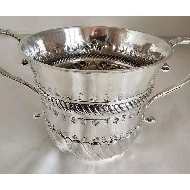 Metal Antique Queen Anne Britannia Silver Porringer with 1709 Half Crown, 1709 For Sale - Image 7 of 18
