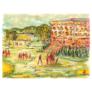 Golf at St. Andrews Contemporary Original Painting by Pauline De Roussy De Sales