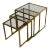 Italian Nesting Brass Tables - Set of 3 For Sale