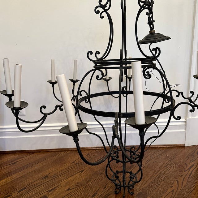 Formations Iron Chandelier for Holly Hunt For Sale - Image 12 of 12