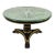 Late 20th Century Maitland Smith Style French Empire Green Greek Key Sunburst Round Dining Center Table For Sale