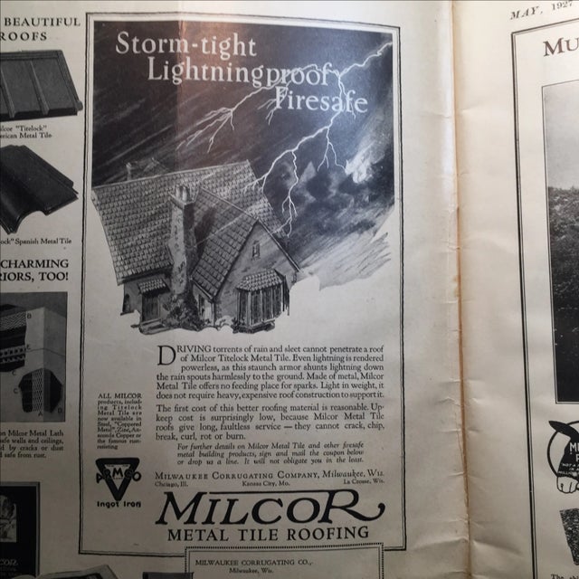 Traditional Home Building 1927 Chicago Trade Magazine For Sale - Image 3 of 11