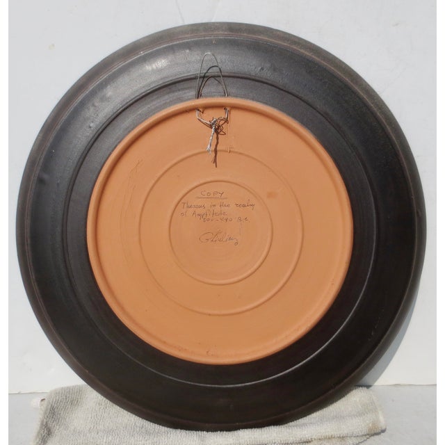Terra Cotta Greek Studio Plate of Thesus in the Realm of Ampfilicites Late 20th For Sale - Image 8 of 9