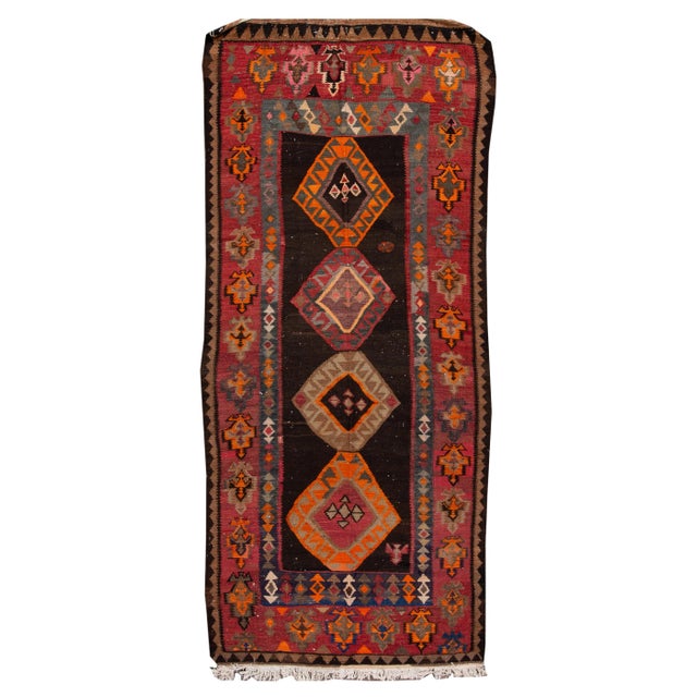 Mid-20th Century Vintage Kilim Rug 4' 10" X 11' 4'' For Sale - Image 13 of 13