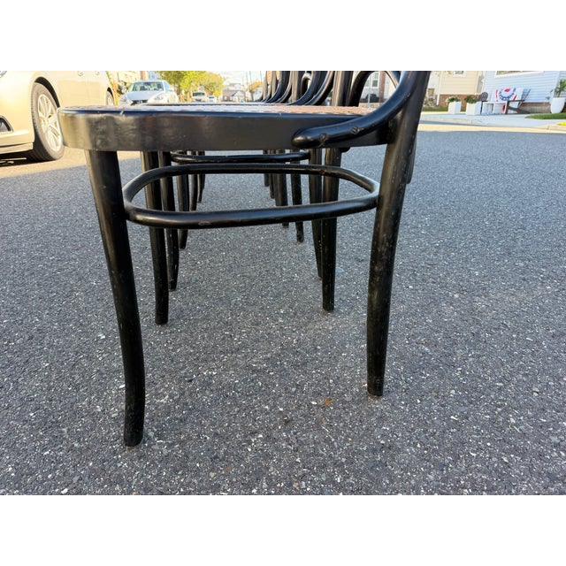 Vintage Thonet Style Dining Chairs (4) For Sale - Image 9 of 12