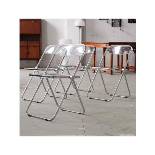 Plastic Plia Folding Chairs by Giancarlo Piretti for Castelli / Anonima Castelli, 1960s, Set of 4 For Sale - Image 7 of 10